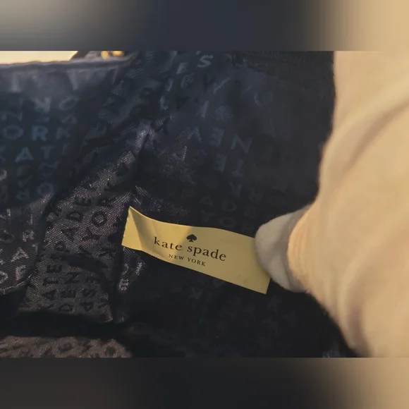 Kate Spade Felix Riverside Street Croc-Embossed Leather Handbag Navy Blue - Picture 7 of 16